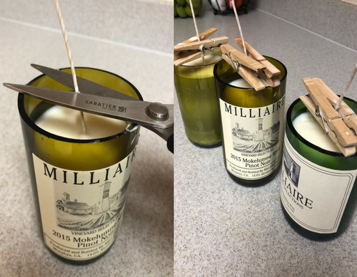 Milliaire Winery - Blog - Milliaire Bottle Candle Making